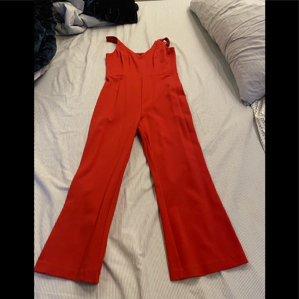 NWOT Amanda Uprichard Daniel jumpsuit in Rust. These are Capri style. Size S $65